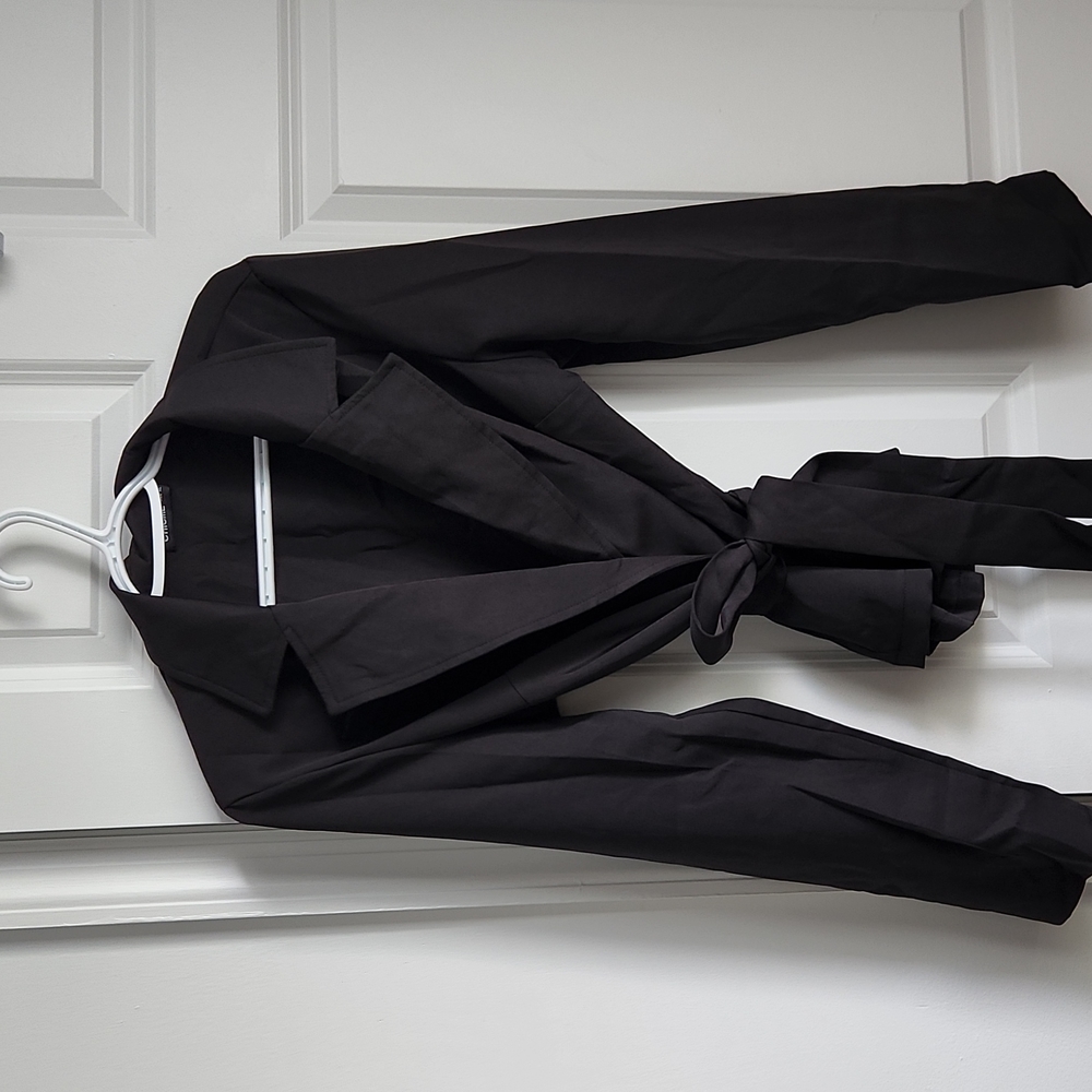 ChicMe Long Sleeve Blazer Coat w/Belt